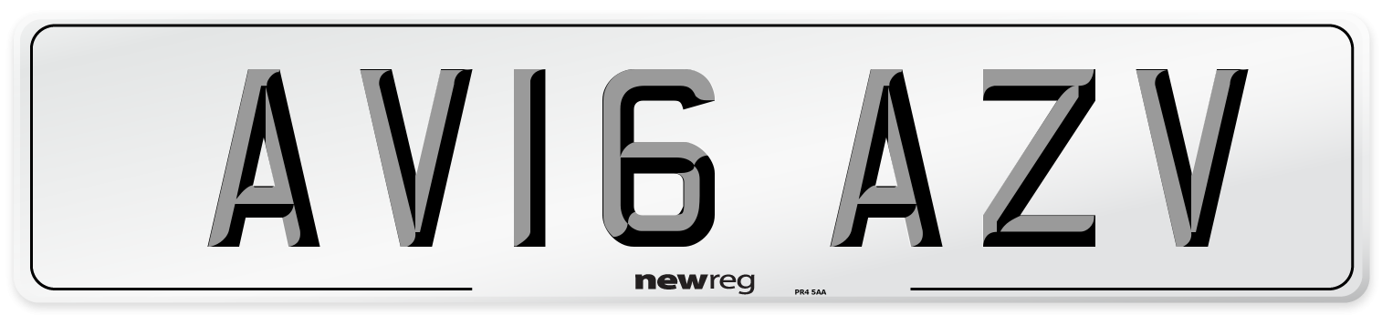 AV16 AZV Number Plate from New Reg